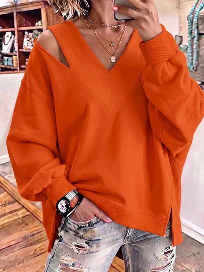 Ulissa | Oversized V Neck Sweatshirt
