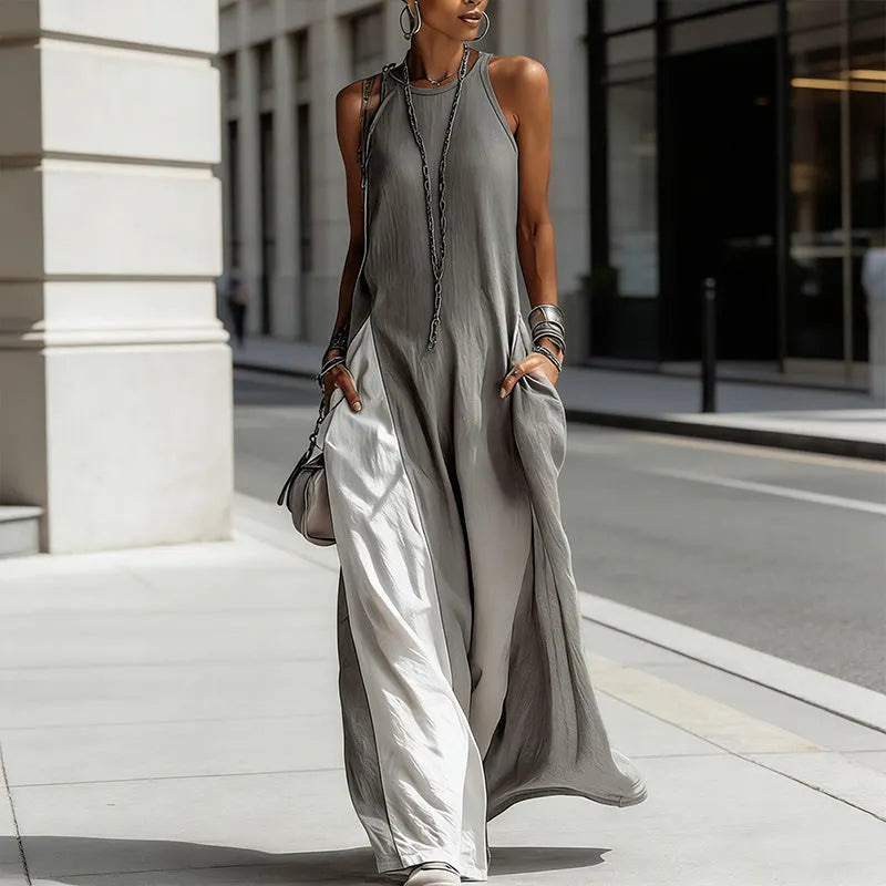 Elowena | Soft Drape Sleeveless Maxi Dress