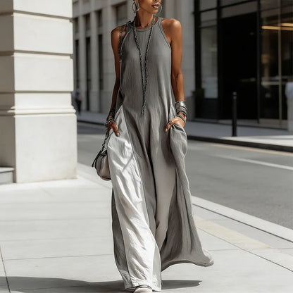 Elowena | Soft Drape Sleeveless Maxi Dress
