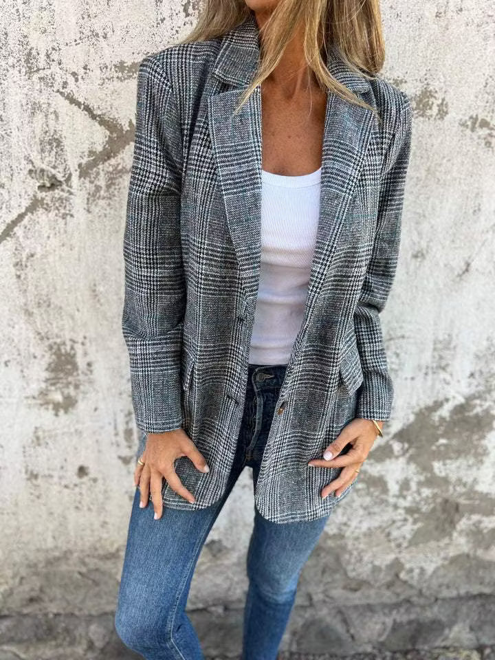 Yseult | Structured Check Longline Blazer