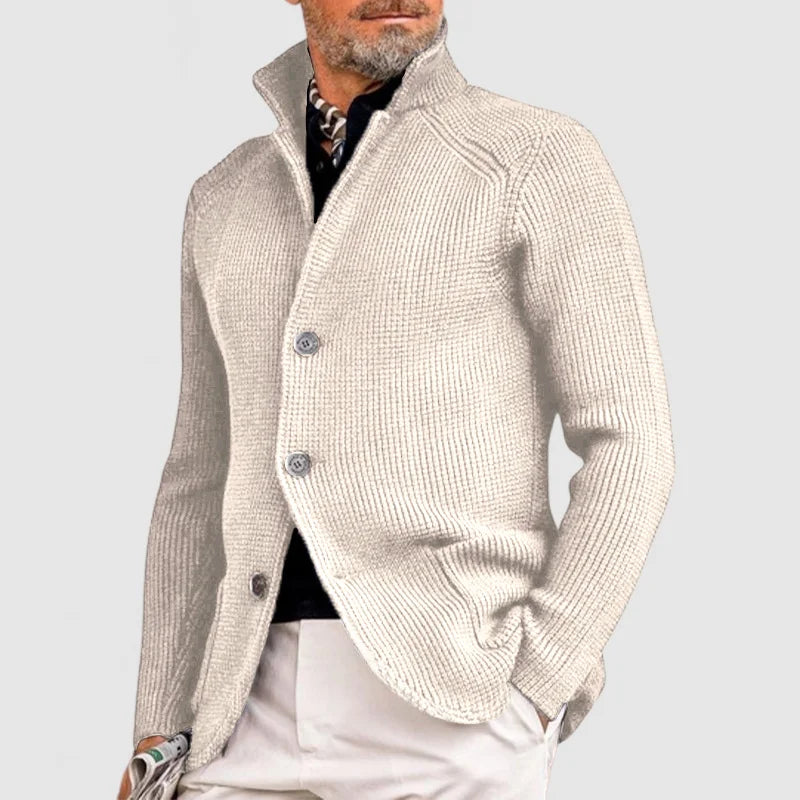 Jenson | Refined High Collar Knit Blazer