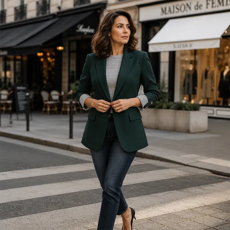 Odeliane | Classic Single Button Blazer