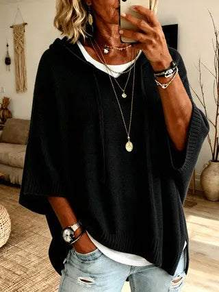 Thalia | Loose Fit Knit Hoodie
