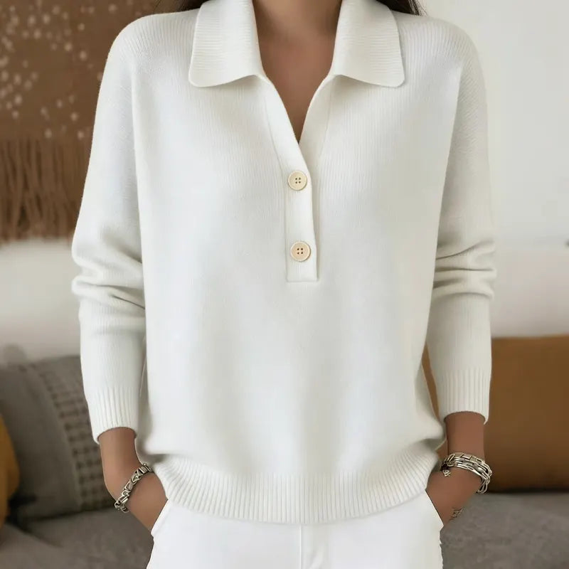 Arianell | Soft Collared Knit Sweater