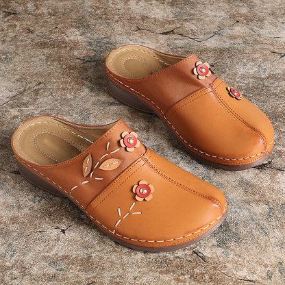 Zorella | Floral Stitch Mule Sandals