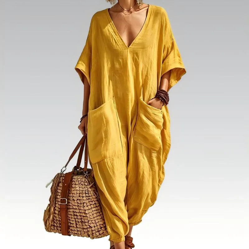 Elsinore | Breezy Batwing Pocket Jumpsuit