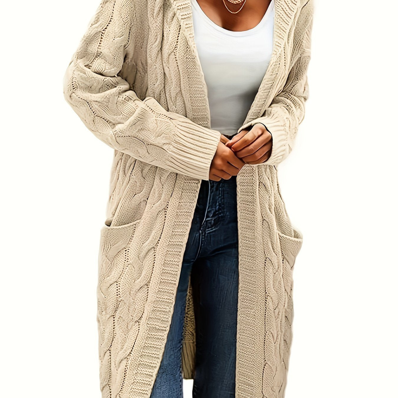 Junivelle | Cable Knit Longline Cardigan