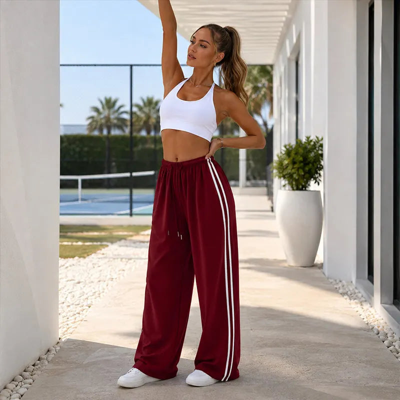Varelline | Side Stripe Drawstring Pants
