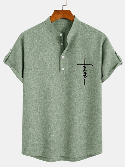 Tavrion | Henley Collar Casual Summer Shirt