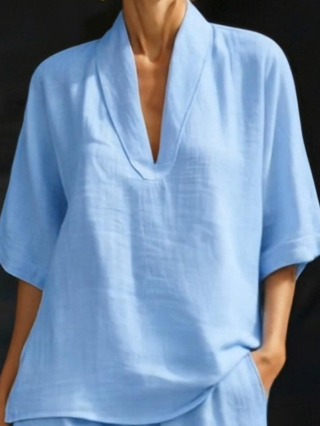 Yvaine | Minimalist Linen Blend Two Piece Set