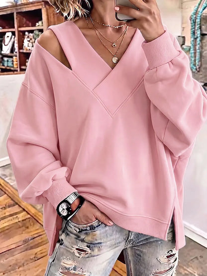 Ulissa | Oversized V Neck Sweatshirt