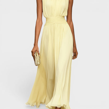 Beatrix | Elegant Pleated Waist Maxi Dress