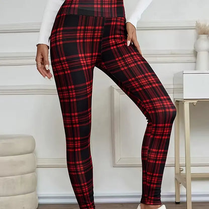 Ginevera | High Waist Plaid Leggings