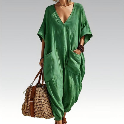 Elsinore | Breezy Batwing Pocket Jumpsuit