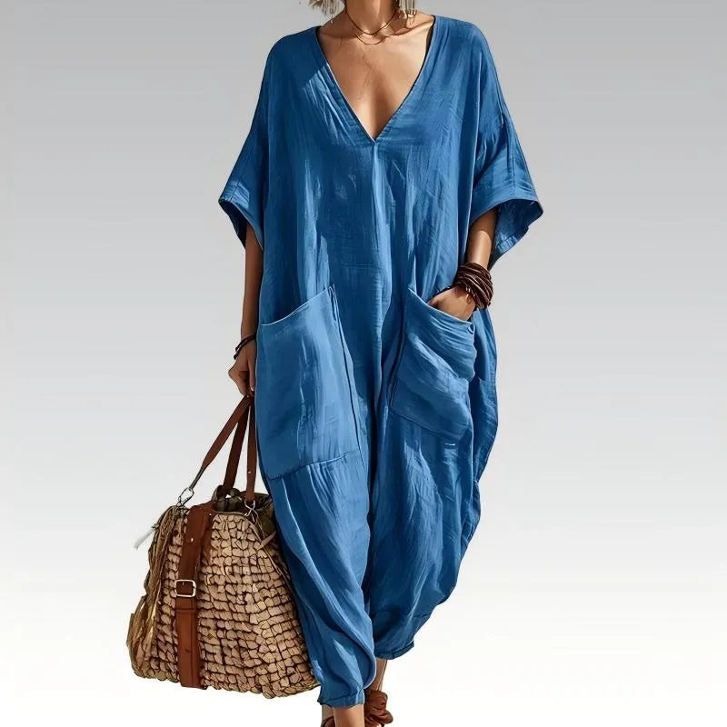 Elsinore | Breezy Batwing Pocket Jumpsuit