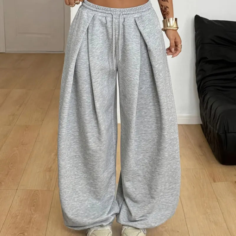 Tavella | Relaxed Drawstring Wide Leg Trousers