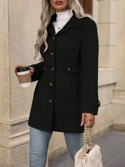 Jacintha | Classic Tailored Mid Length Coat