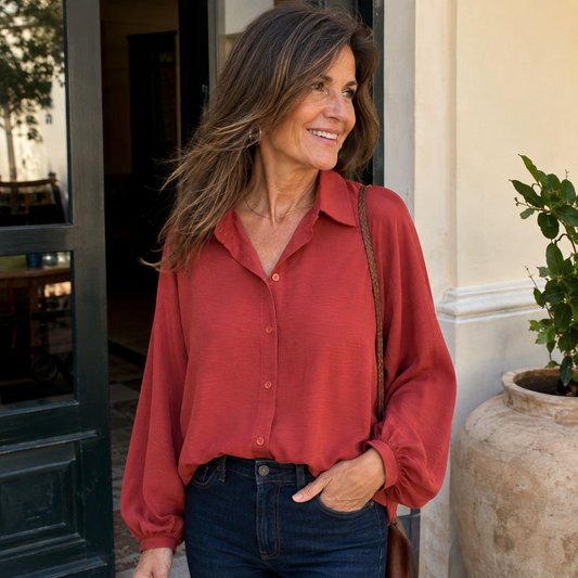 Marcelline | Relaxed Collar Button Blouse