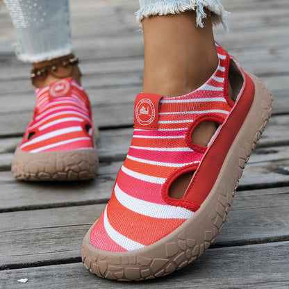 Elvara | Cushioned Cutout Walking Shoes