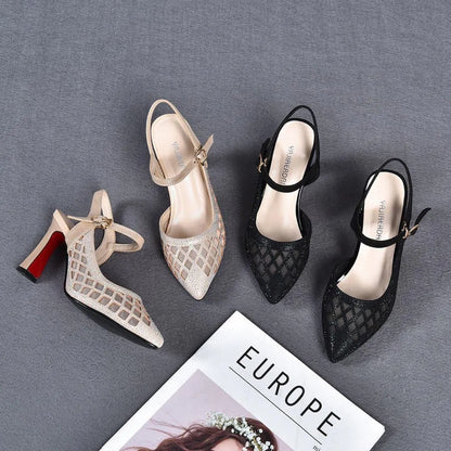 Bellisara | Elegant Buckled Mesh Pumps
