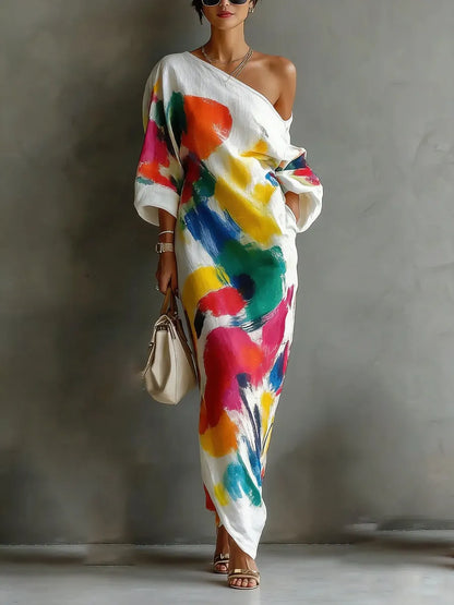 Wendeline | Vibrant Off Shoulder Maxi Dress