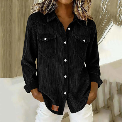Renavia | Casual Corduroy Button Up Shirt