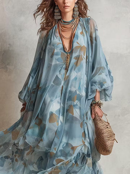 Oceane | Elegant Sheer Beach Maxi Dress
