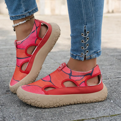 Elvara | Cushioned Cutout Walking Shoes
