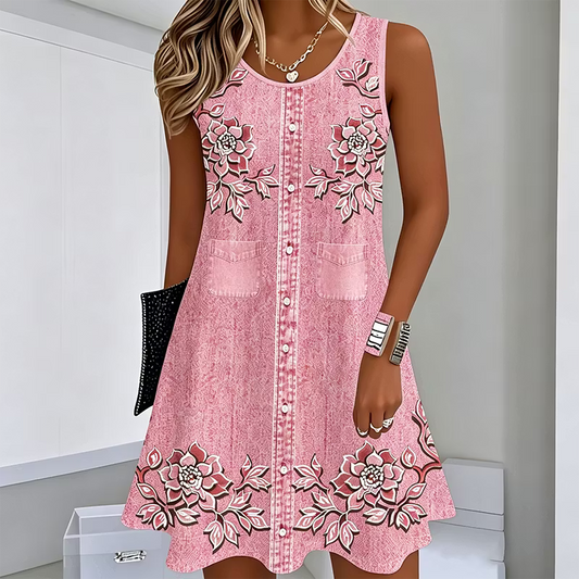 Blythea | Sleeveless Pocket Swing Dress