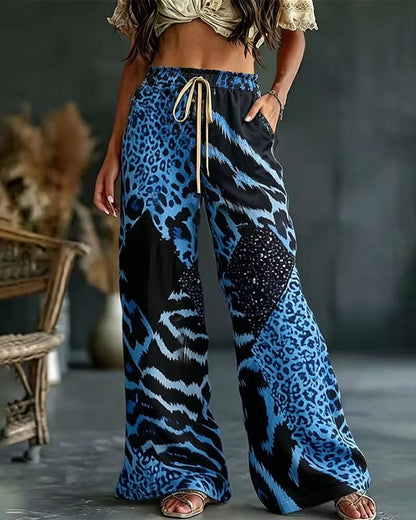 Wisterra | Abstract Leopard Lounge Trousers