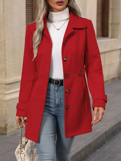 Jacintha | Classic Tailored Mid Length Coat
