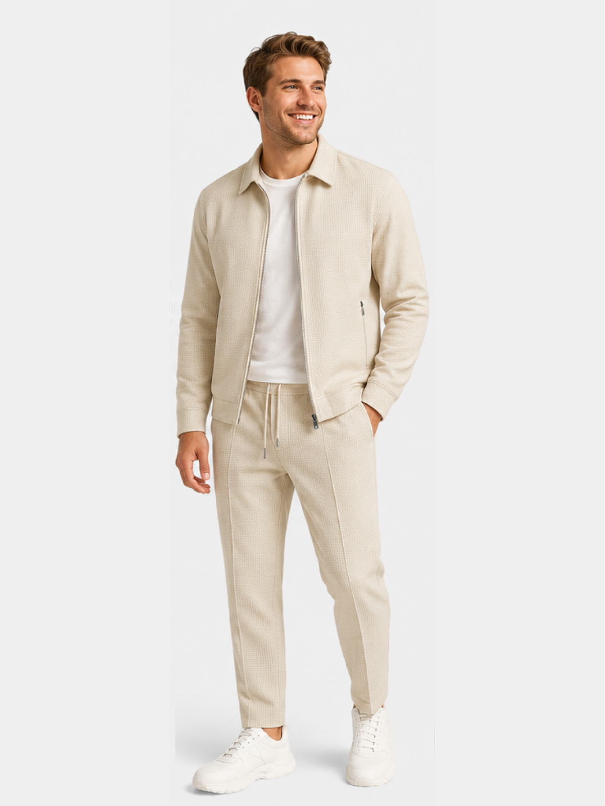 Corbett | Textured Zip Jacket Co Ord Set