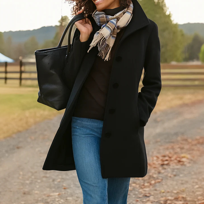 Adair | Refined Single Breasted Long Coat