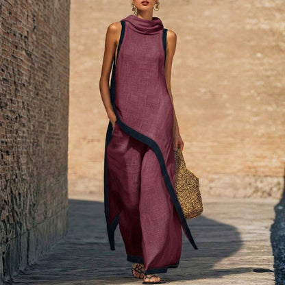 Calyssa | Flowing Contrast Edge Jumpsuit