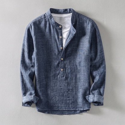 Lucien | Stand Collar Button Shirt
