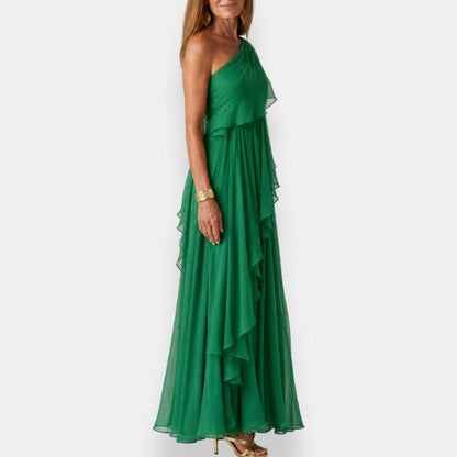 Elisavet | Elegant One Shoulder Maxi Dress