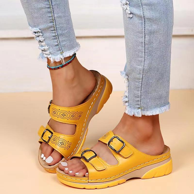 Lysoria | Double Buckle Comfort Sandals