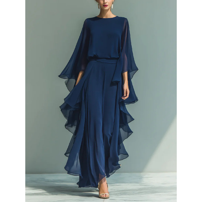 Avanelle | Layered Chiffon Evening Jumpsuit