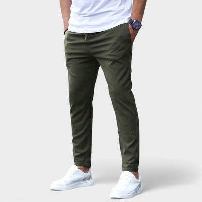 Caedryn | Slim Fit Drawstring Elasticated Waist Smart Casual Trousers