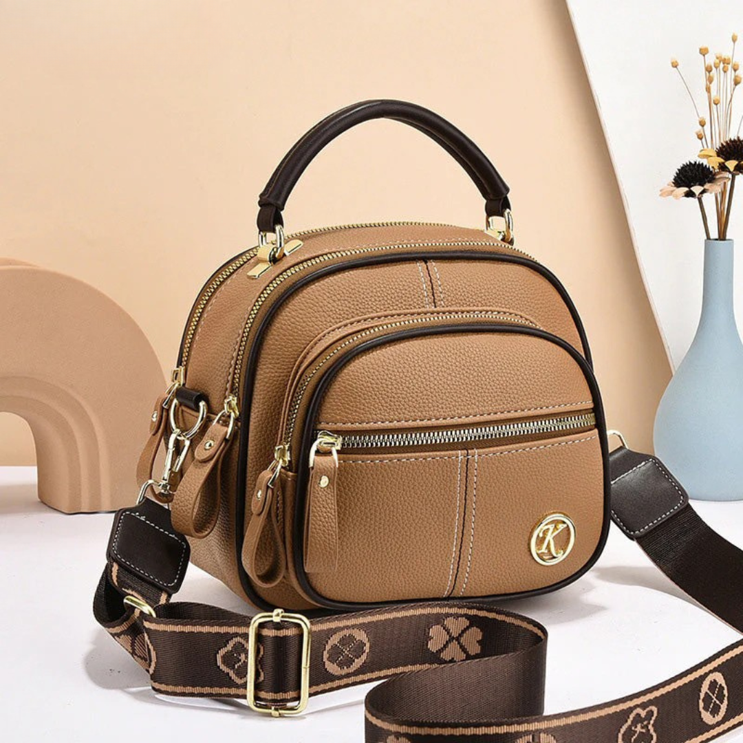 Elarose | Double Zip Crossbody Shoulder Bag