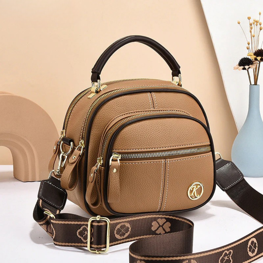 Elarose | Double Zip Crossbody Shoulder Bag