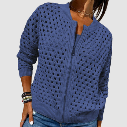 Cordelia | Textured Open Weave Cardigan