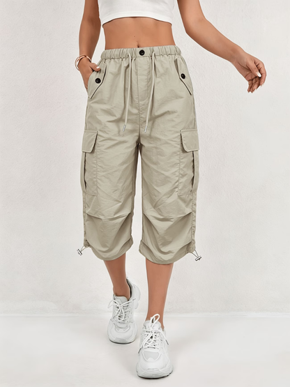 Monroe | Comfort Fit Cargo Capri Trousers