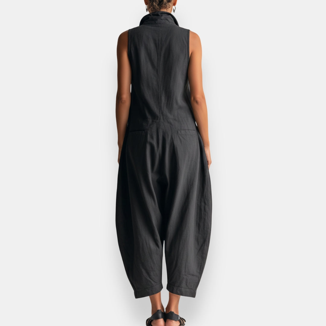 Quintara | Sleeveless Utility Pocket Jumpsuit