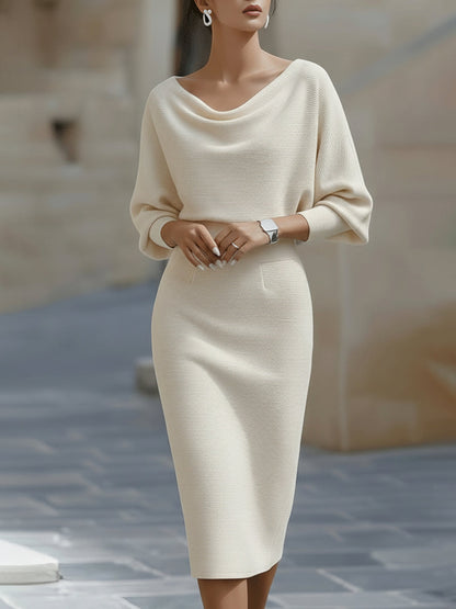 Tamsina | Elegant Textured Bodycon Midi Dress