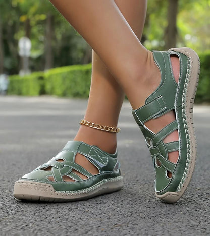 Zorabelle | Cutout Hook and Loop Walking Sandals
