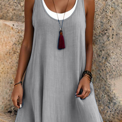 Felicity | Layered Linen Tank Dress