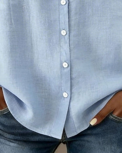 Elythienne | Ruffle Collar Button Blouse