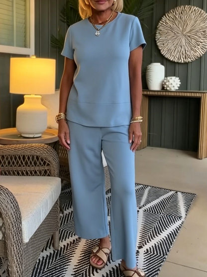 Nolwenn | Soft Short Sleeve Pants Set