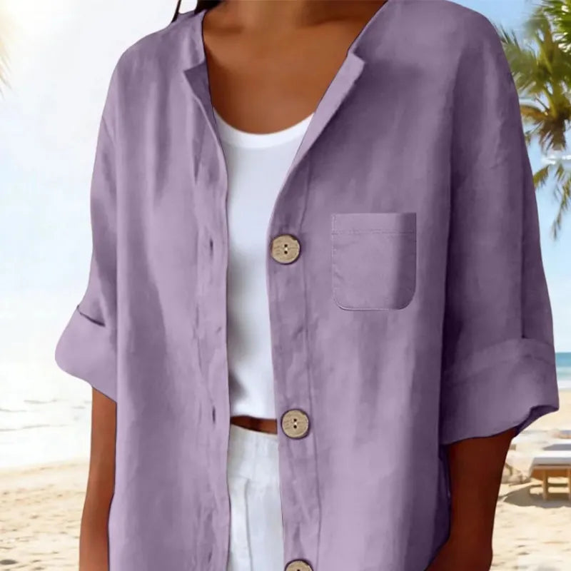 Junivere | Relaxed Linen Button Blouse